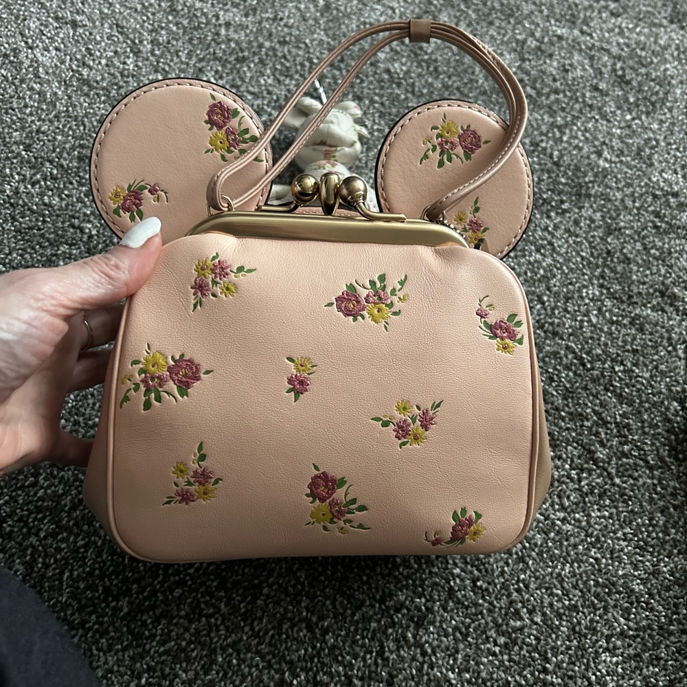 Floral Tan Handbag
